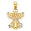 14K 2T Angel Pendant